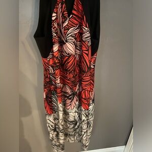 red and multi tone pink dress!!